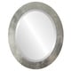 preview thumbnail 1 of 1, Soho Framed Oval Mirror in Silver Leaf