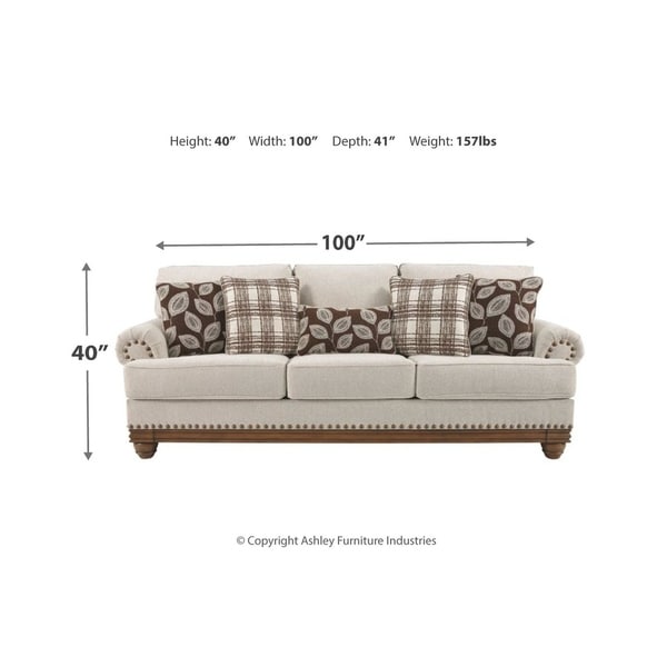 Signature Design By Ashley, Harleson Traditional Wheat Brown Sofa - Bed ...