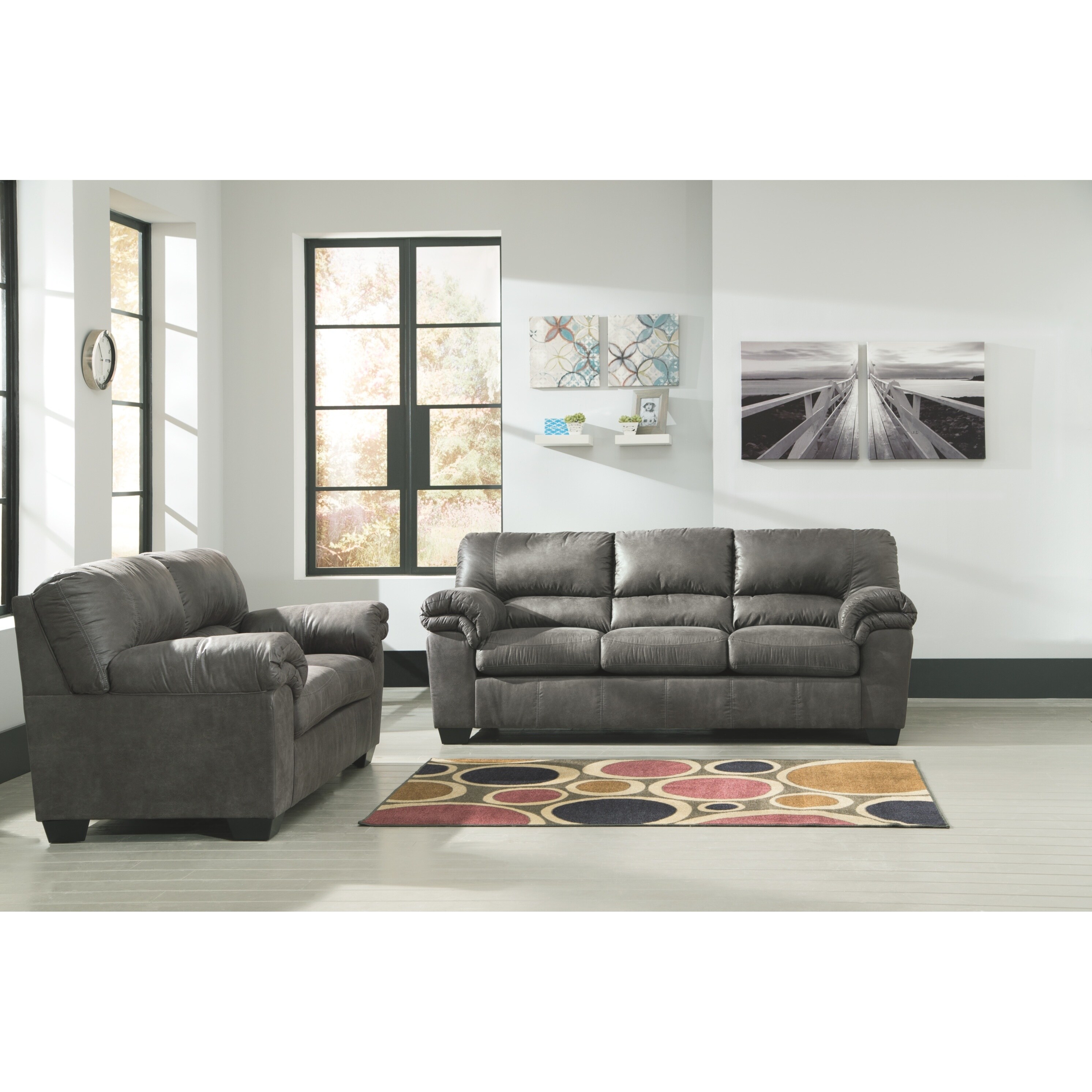 Shop Bladen Contemporary Slate Gray Sofa Free Shipping Today