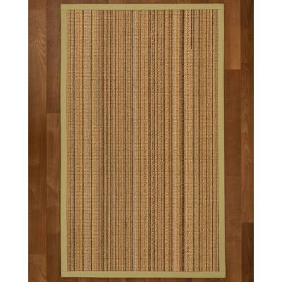 NaturalAreaRugs Boardwalk Sisal Area Rug Hand-Woven Sand Border (9' x 12') - 9' x 12'