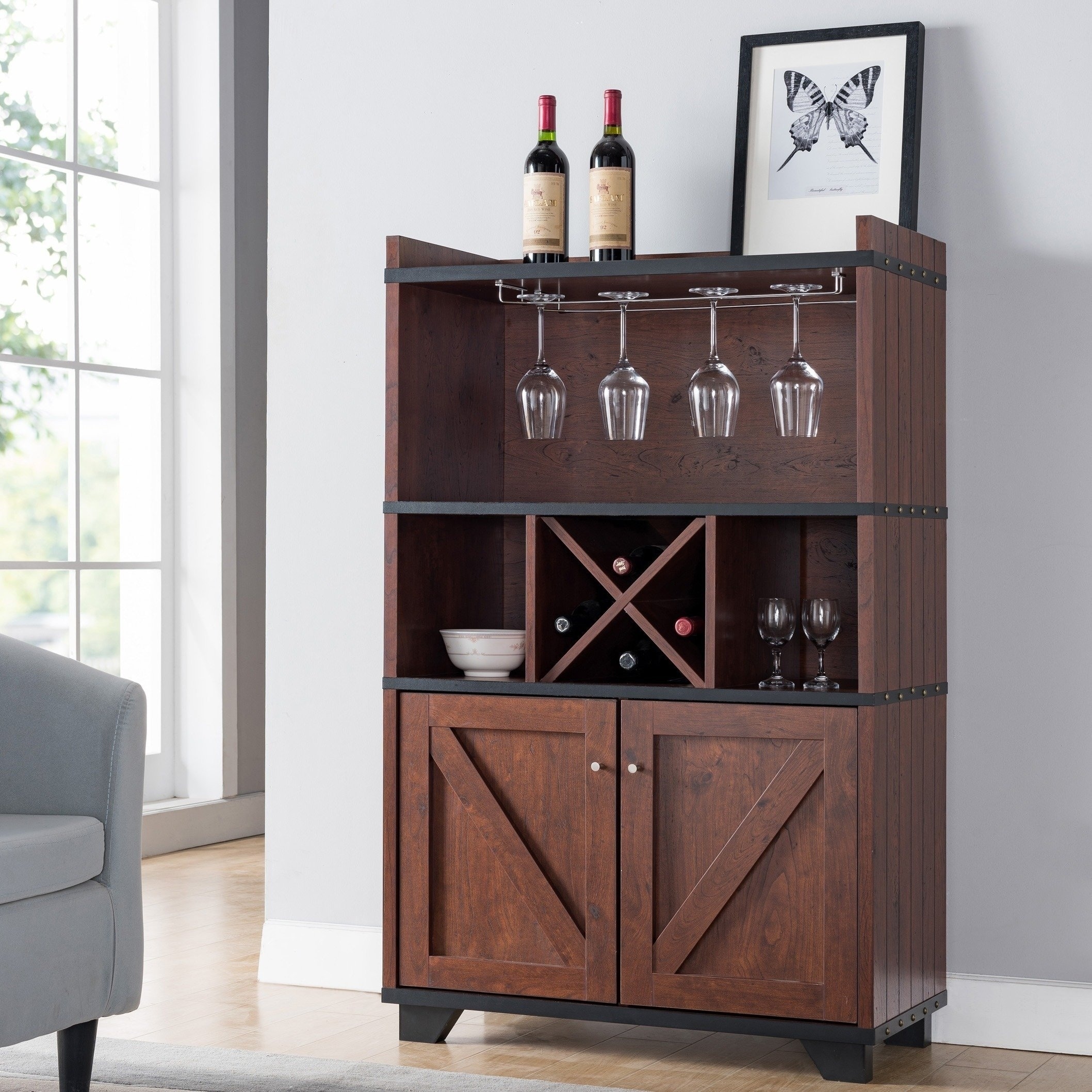 vintage wine cabinet