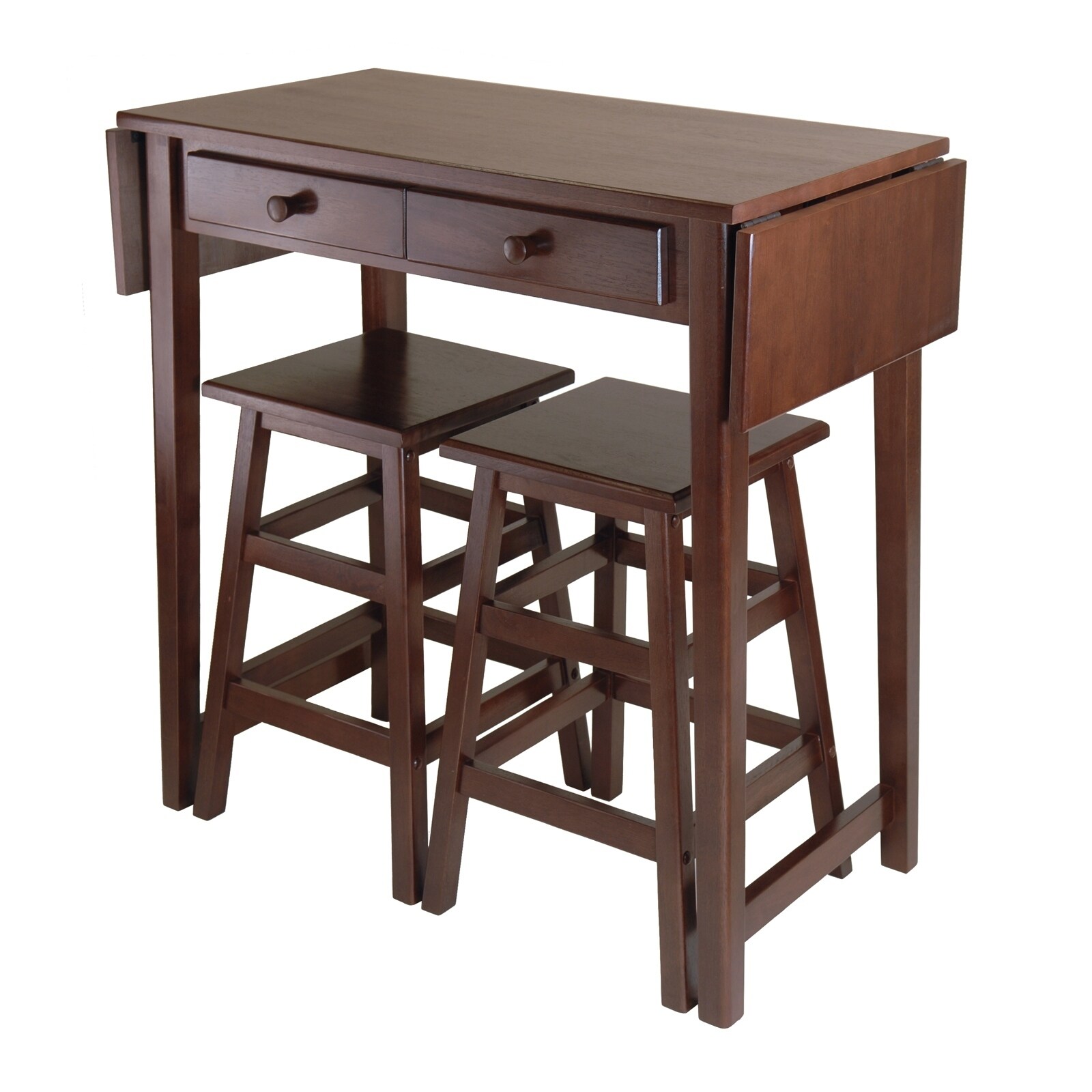 Shop Mercer Double Drop Leaf Table With 2 Stools Free Shipping