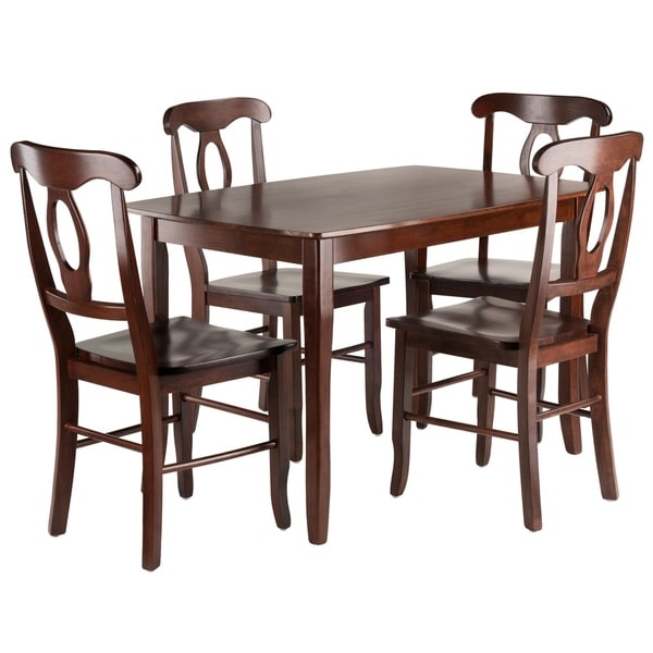 Inglewood 5-PC Set Dining Table w/ 4 Key Hole Back Chairs. Opens flyout.