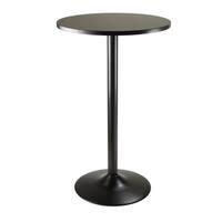 Pub Table Round Black MDF Top with Black leg and base