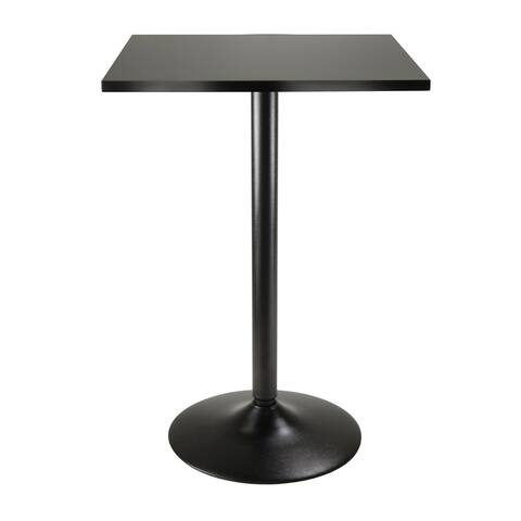 Pub Table Square Black MDF Top with Black leg and base