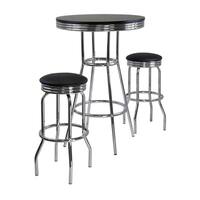 Summit 3pc Pub Table Set, includes 2 Swivel Stool