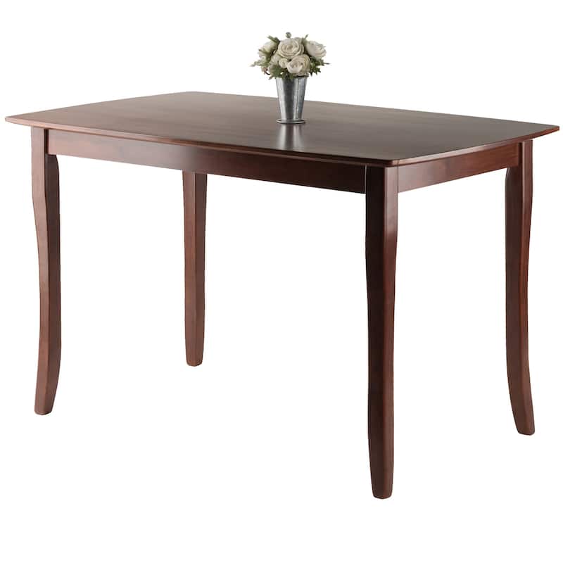 Winsome Inglewood Solid Wood Dining Table in Walnut Finish