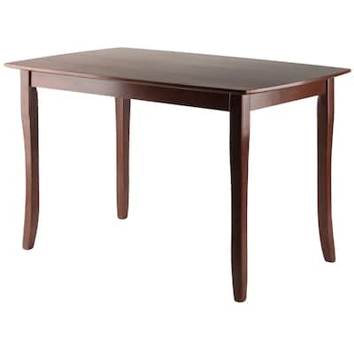 Winsome Inglewood Solid Wood Dining Table in Walnut Finish
