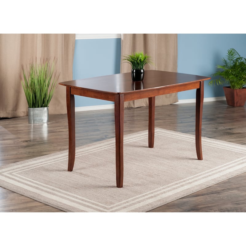 Winsome Inglewood Solid Wood Dining Table in Walnut Finish - Walnut