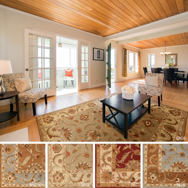Copper Grove Choupal Hand-Tufted Bordered Traditional Wool Rug