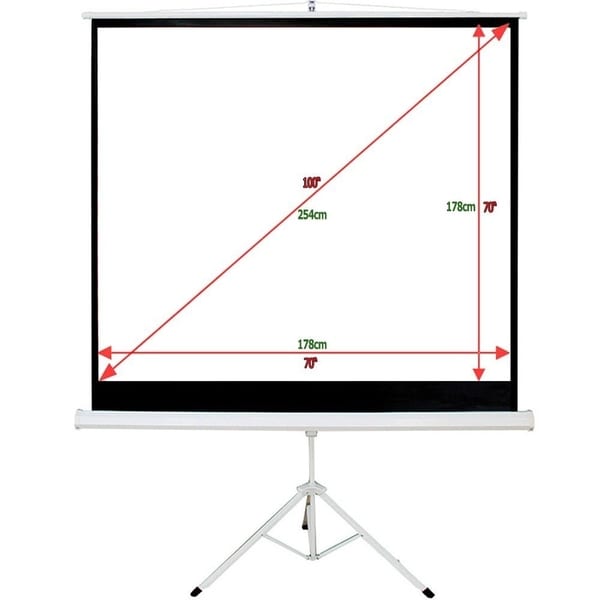 Tripod NEW 70/" X 70/" 1:1 Projector Projection Screen Home Theater Movie Office