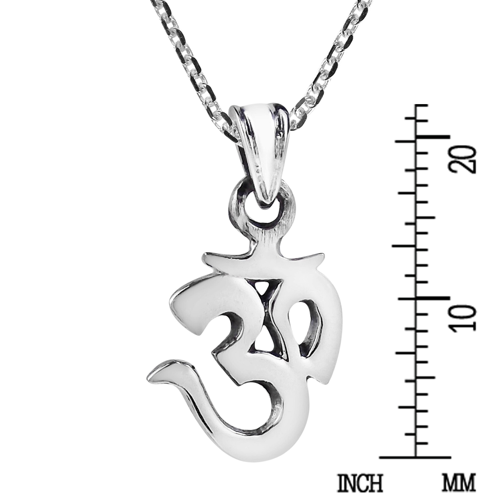 Aeravida Mini Harmony Aum Or Om Symbol 925 Sterling Silver Pendant Women Necklaces Filrougecapital Com