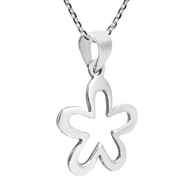 ZENI Women 925 Sterling Silver Pendant Necklace 18 Pink Lovely Flower ZENI Women 925 Sterling Silver Pendant Necklace 18 Pink Lovely Flower