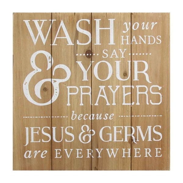 Stratton Home Decor Wash Your Hands Say Prayers Bath Wall Stratton Home Decor Wash Your Hands Say Prayers Bath Wall Art Brown