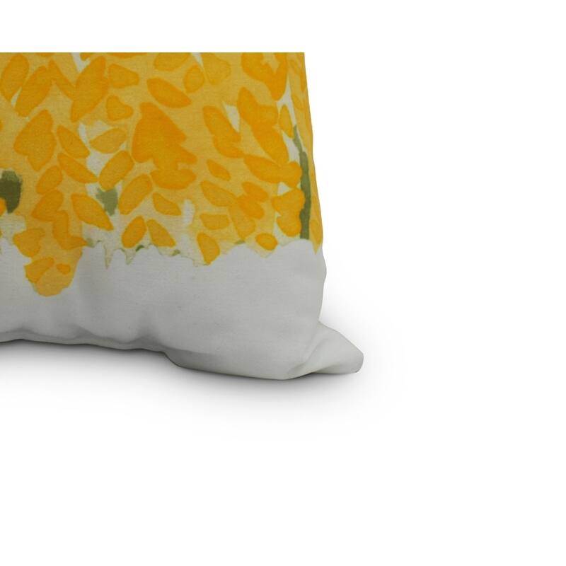 Flower Bell Bunch 20 inch Blue Decorative Floral Throw Pillow