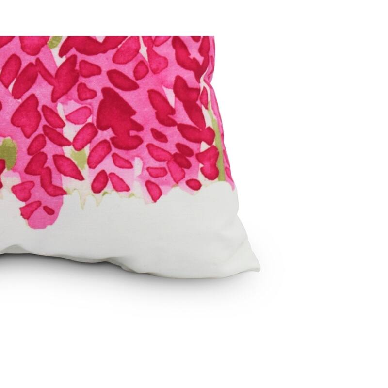 Flower Bell Bunch 20 inch Blue Decorative Floral Throw Pillow