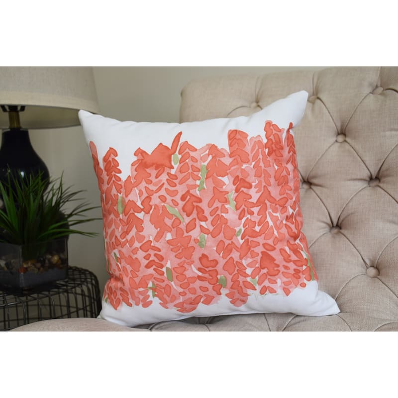 Flower Bell Bunch 20 inch Blue Decorative Floral Throw Pillow