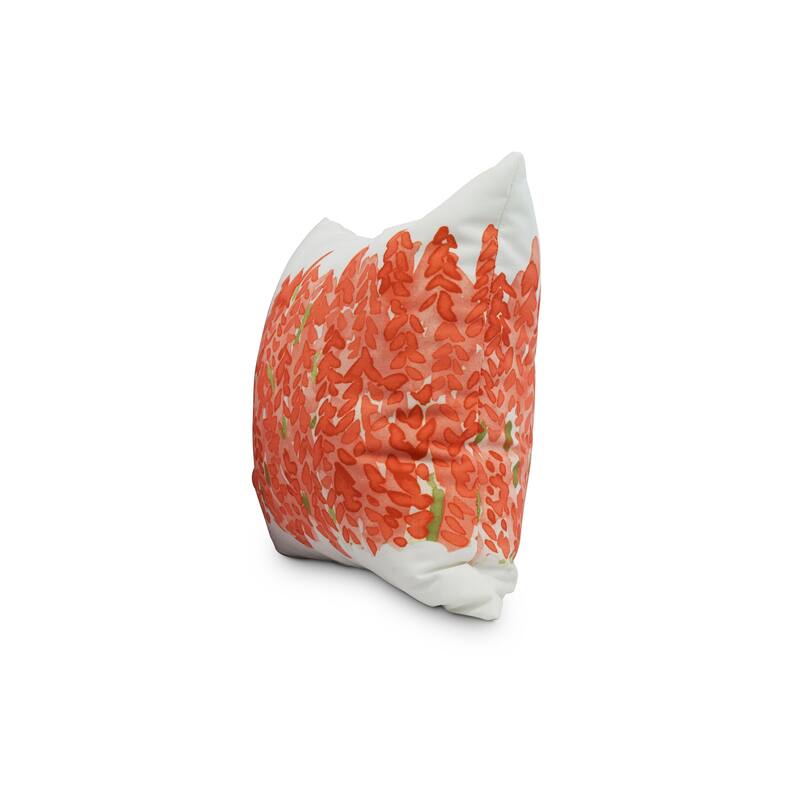 Flower Bell Bunch 20 inch Blue Decorative Floral Throw Pillow