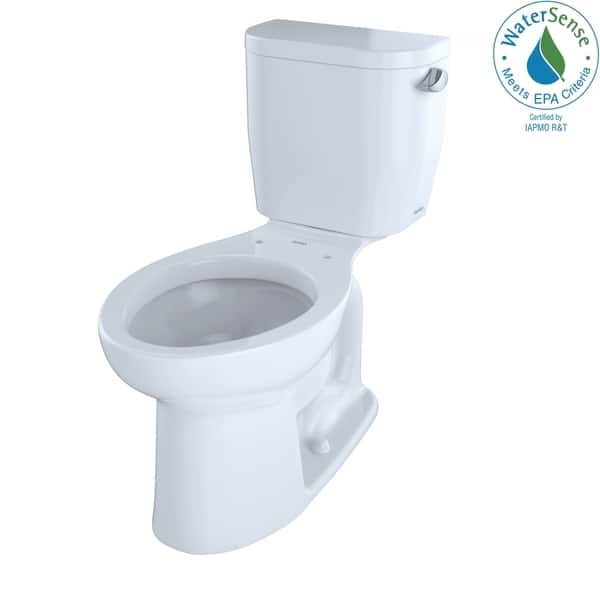 Entrada 2-Piece 1.28 GPF Single Flush Elongated Toilet with Right Hand Trip Lever in Cotton White Entrada 2-Piece 1.28 GPF Single Flush Elongated Toilet with Right Hand Trip Lever in Cotton White