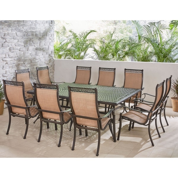 11 piece cast aluminum dining set