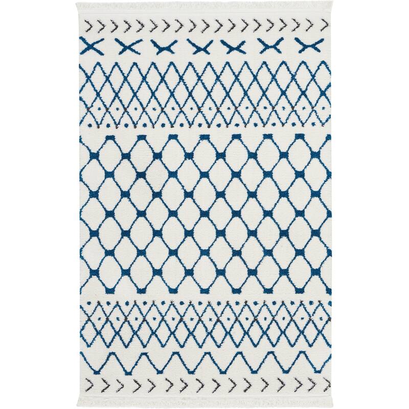 Nourison Kamala Moroccan Geometric Fringe Area Rug