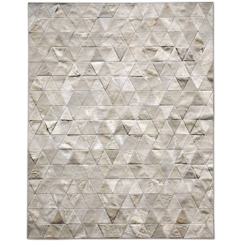 Pyramid White Cowhide Patchwork Rug Bed Bath & Beyond 20740090