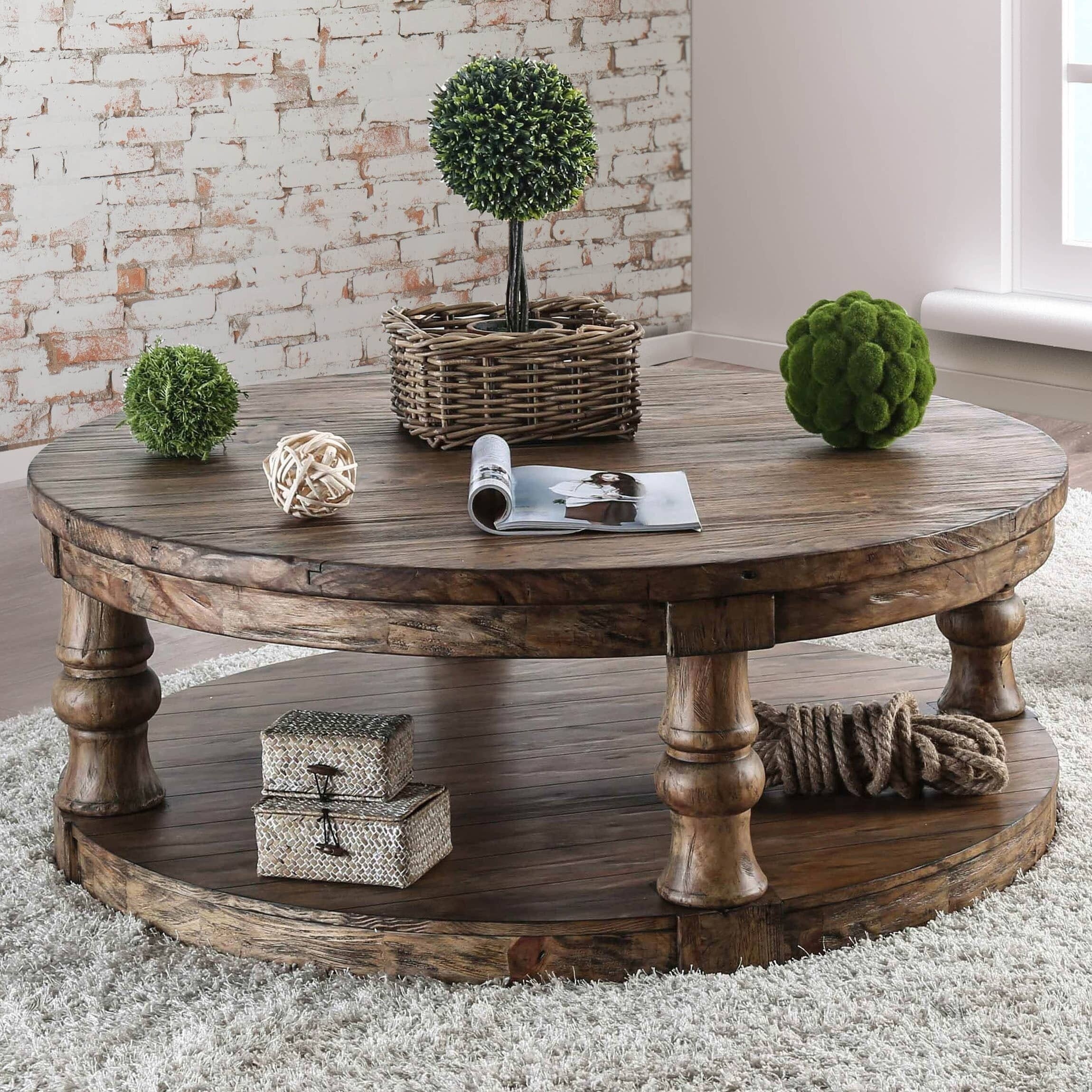 Rustic Round Coffee Table