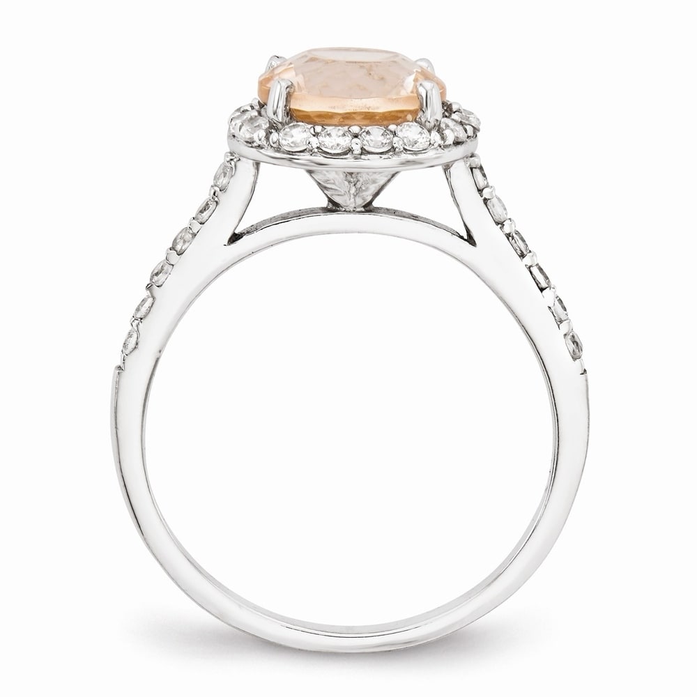 Cheryl M Sterling Silver CZ Marquise Ring Size 6