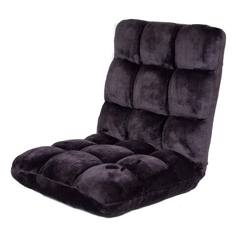 BirdRock Home Adjustable 14-Position Memory Foam Floor Chair & Gaming Chair (Eggplant)