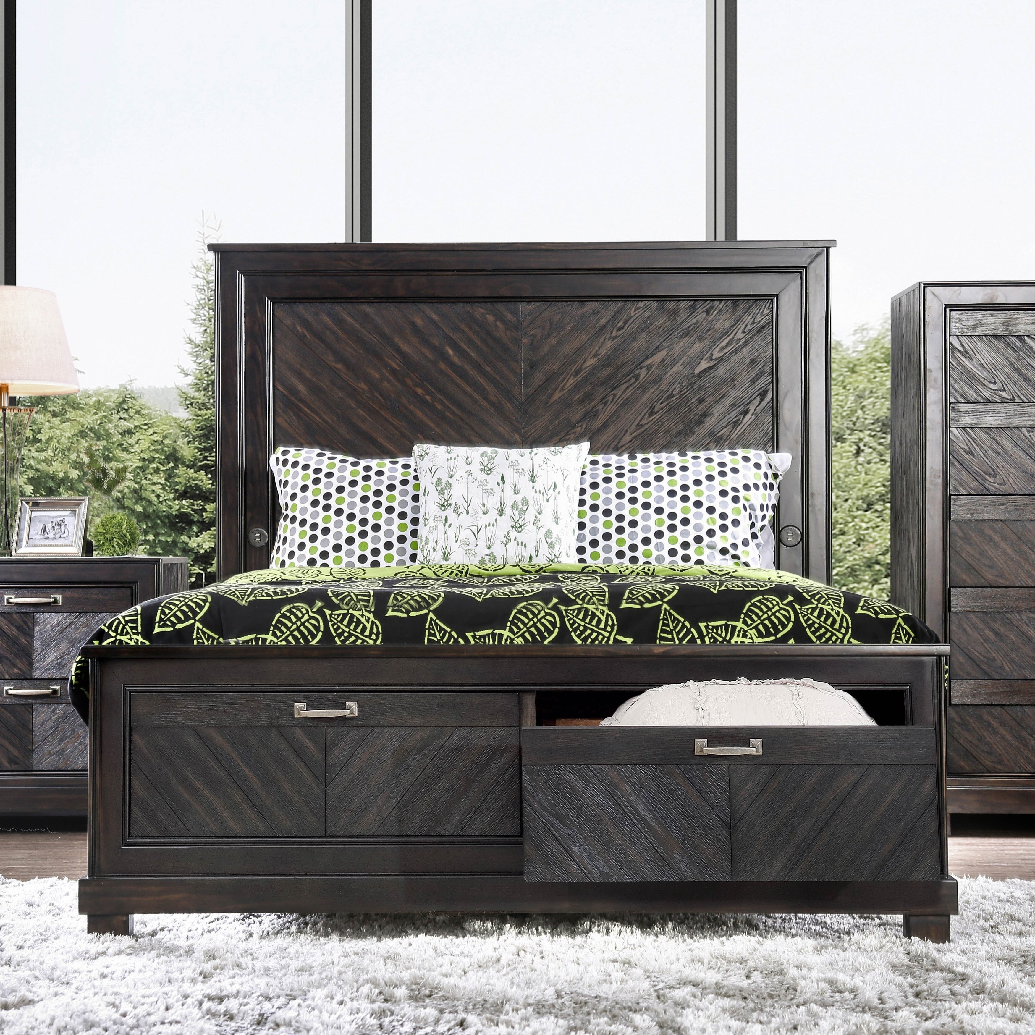Shop Furniture Of America Moso Transitional Espresso Solid Wood