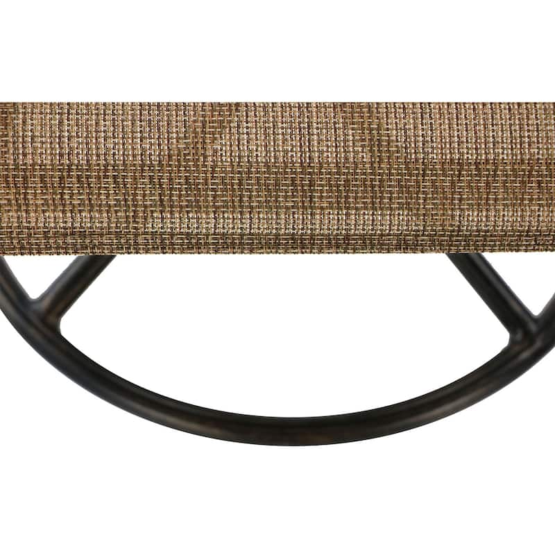 Hanover Manor 7-Piece Outdoor Dining Set with Six Swivel Rockers and a Large 60 In. Cast-top Dining Table