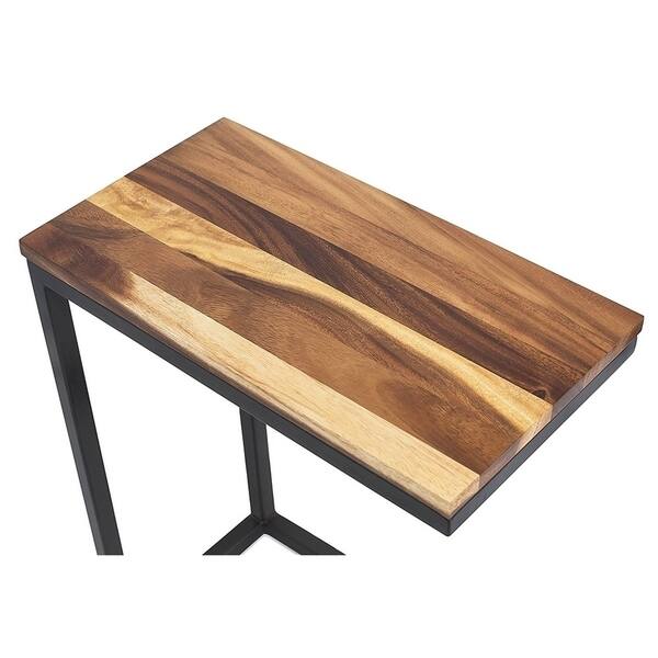 Birdrock Home Acacia Wood Tv Tray Side Table Natural Acacia Wood Tv Tray Side Table