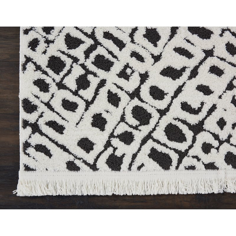 Nourison Kamala Moroccan Spiral Fringe Area Rug