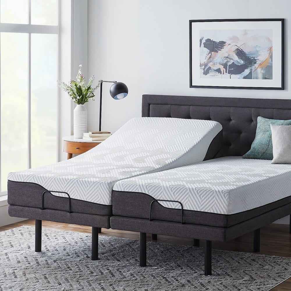 LUCID 10-inch Queen-size Gel Memory Foam Mattress with Tencel Sheet Set -  Bed Bath & Beyond - 14414184