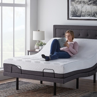 comforpedic from beautyrest nrgel mattress and adjustable bed set