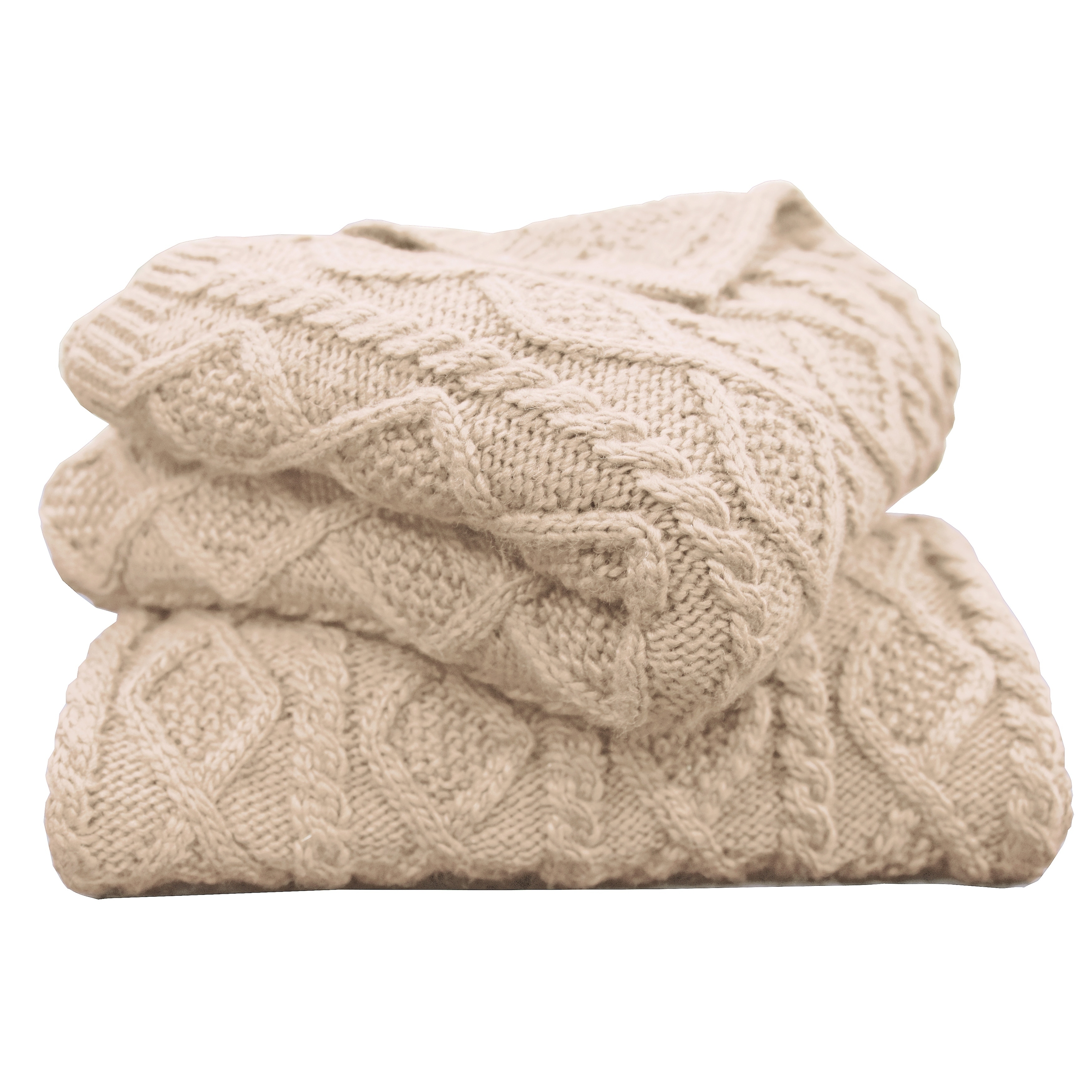 Cable Knit Throw, 50X60 Cream 813654029057 eBay