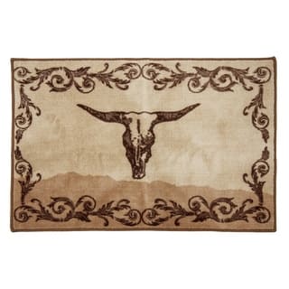HiEnd Accents Scroll with Skull Rug , 24x36 - 24 x 36