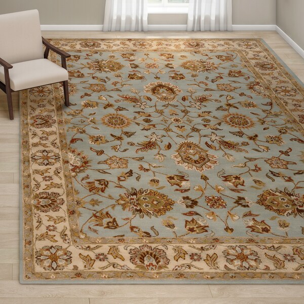 Shop Copper Grove Freda Handtufted Traditonal Border Wool Rug 9' x
