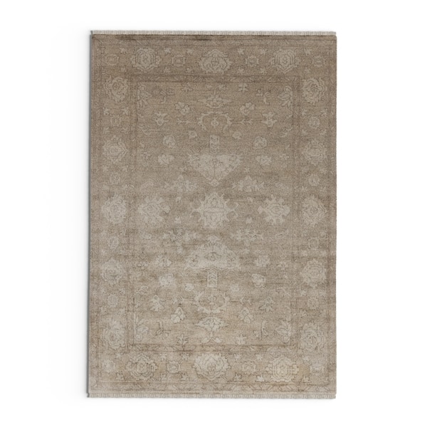 Overstock Hand-Knotted DaVon Border Indoor Area Rug - 2' x 3