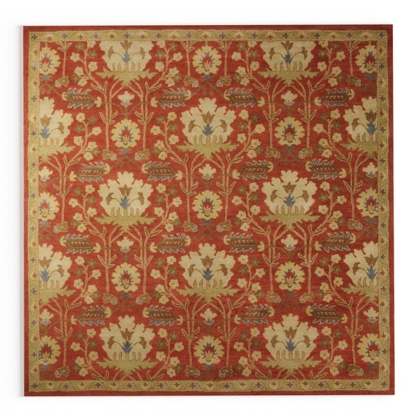 Gracewood Hollow Brooks Hand-tufted Floral Wool Area Rug - 9'9