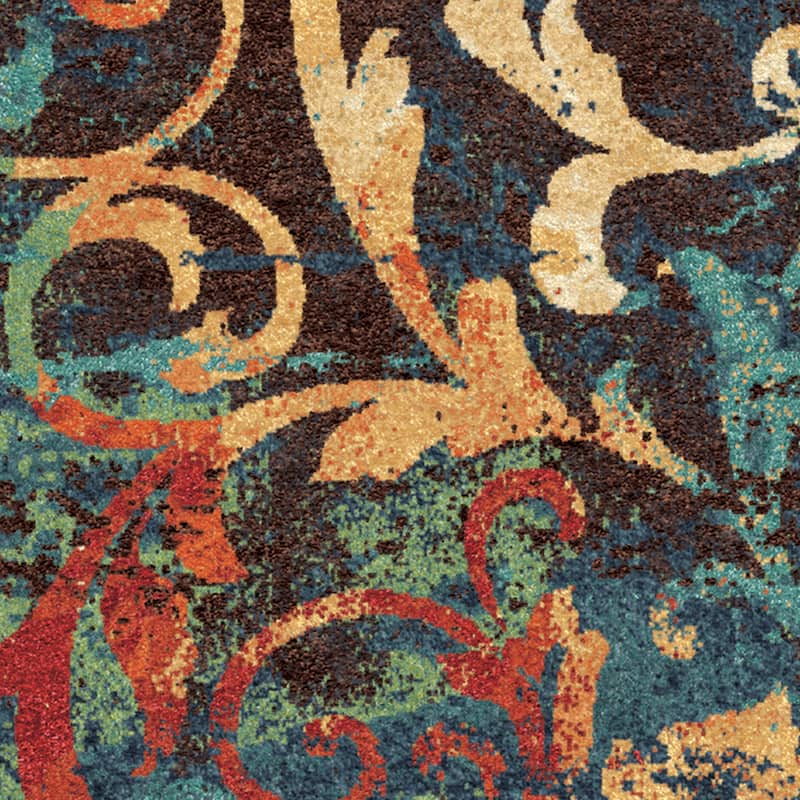Carson Carrington Jelling Rainbow Area Rug - 7'10" x 10'10" - Green