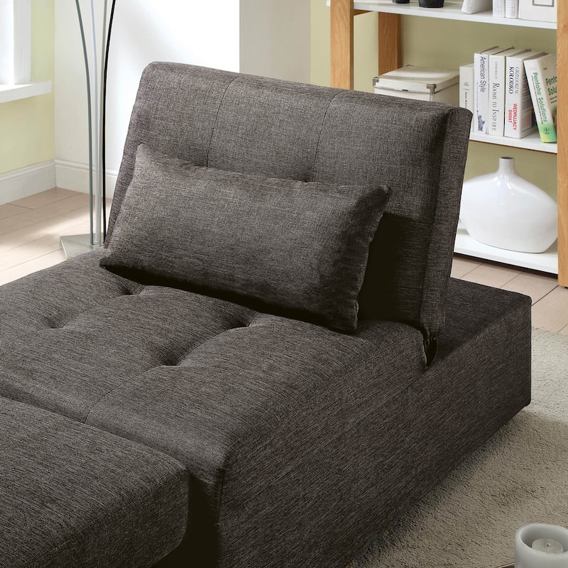 Jave Contemporary Fabric Convertible Tufted Futon Chair by Furniture of America