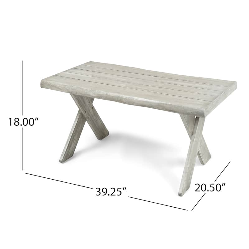 Esmeralda Farmhouse Acacia Wood Coffee Table by Christopher Knight Home