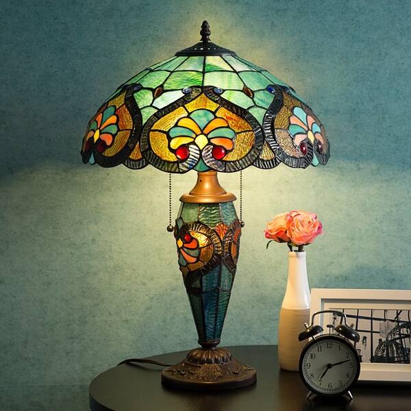Shop Tiffany Style Lamp 16 Lampshade Table Lamp Victorian Jeweled