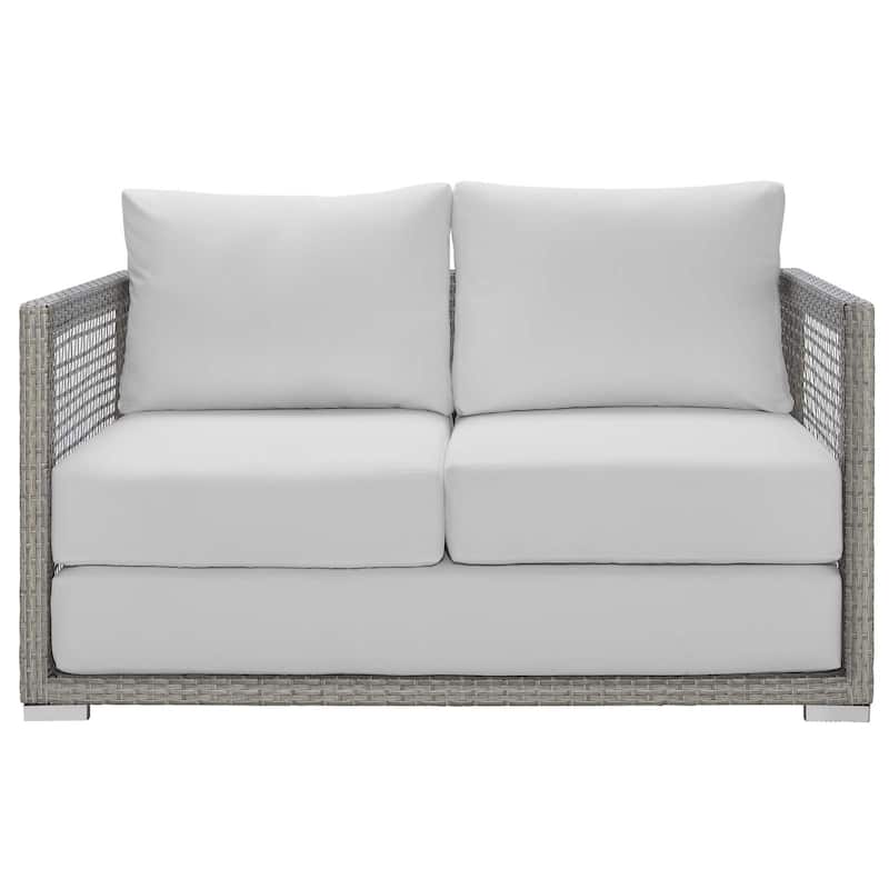 Aura Outdoor Patio Wicker Rattan Loveseat