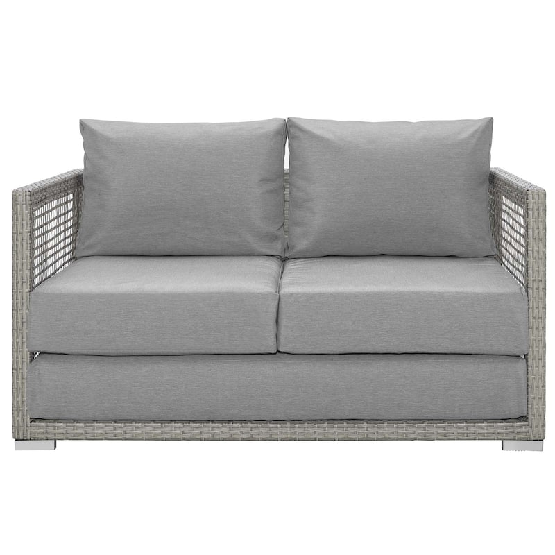 Aura Outdoor Patio Wicker Rattan Loveseat