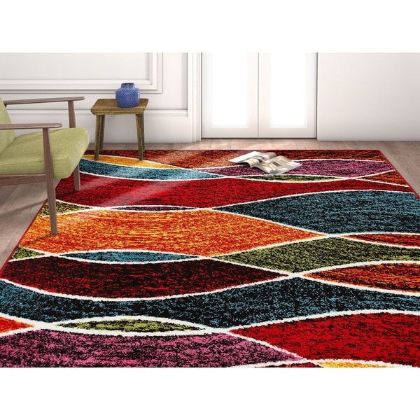 Well Woven Bright Modern Geometric Multi Area Rug - 7'10" x 10'6