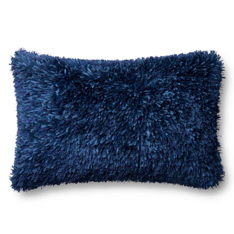 Solid Ribbon Shag Rectangle 13 x 21 Throw Pillow or Pillow Cover