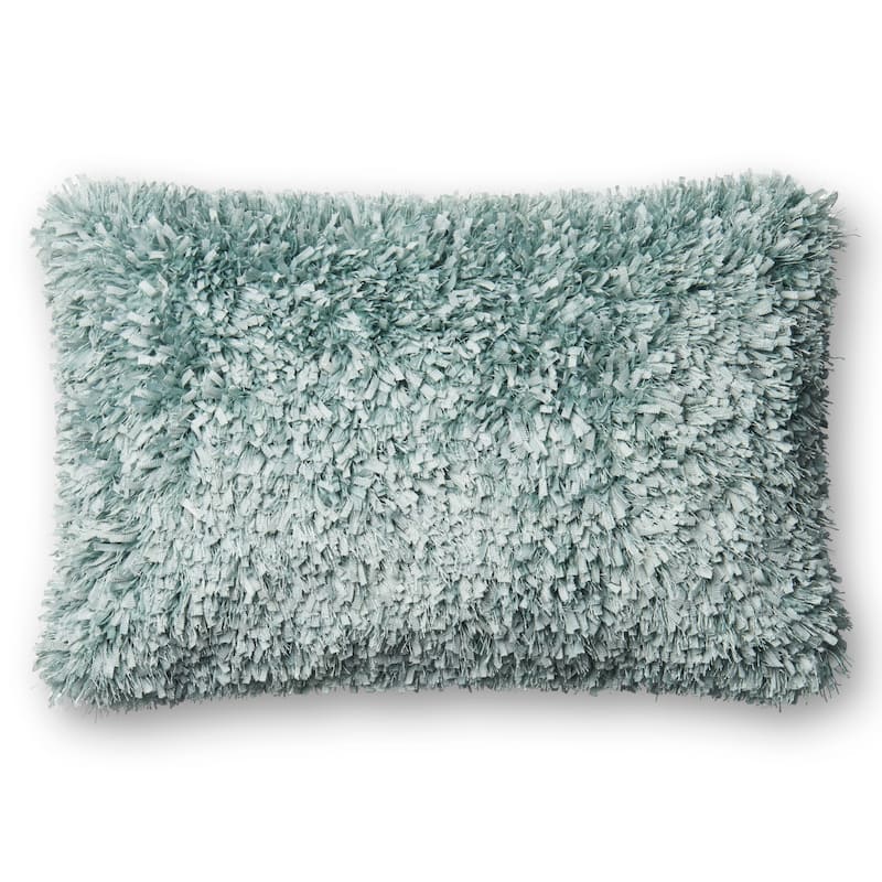 Solid Ribbon Shag Rectangle 13 x 21 Throw Pillow or Pillow Cover