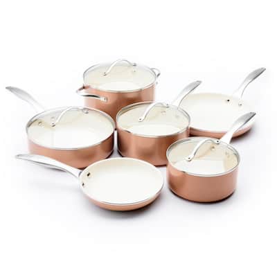 Trisha Yearwood Ceramic Nonstick 10-Piece Cookware Set